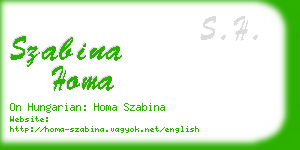 szabina homa business card